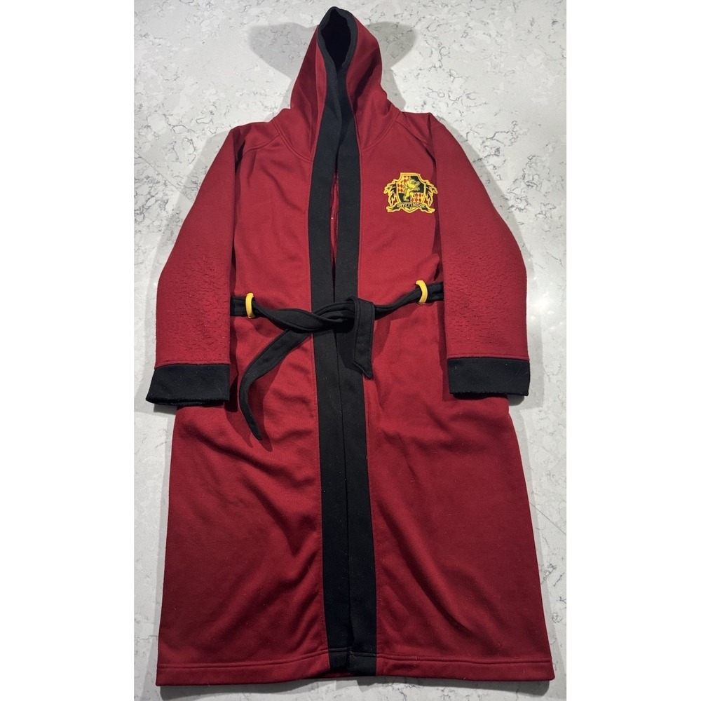 Harry Potter Gryffindor Hooded Belted Fleece Robe Maroon Red Unisex Small Medium